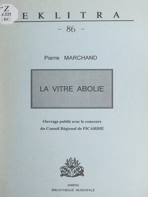 cover image of La vitre abolie